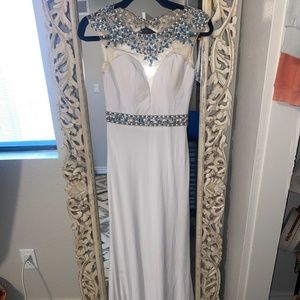 Cinderella White / Blue Prom Dress